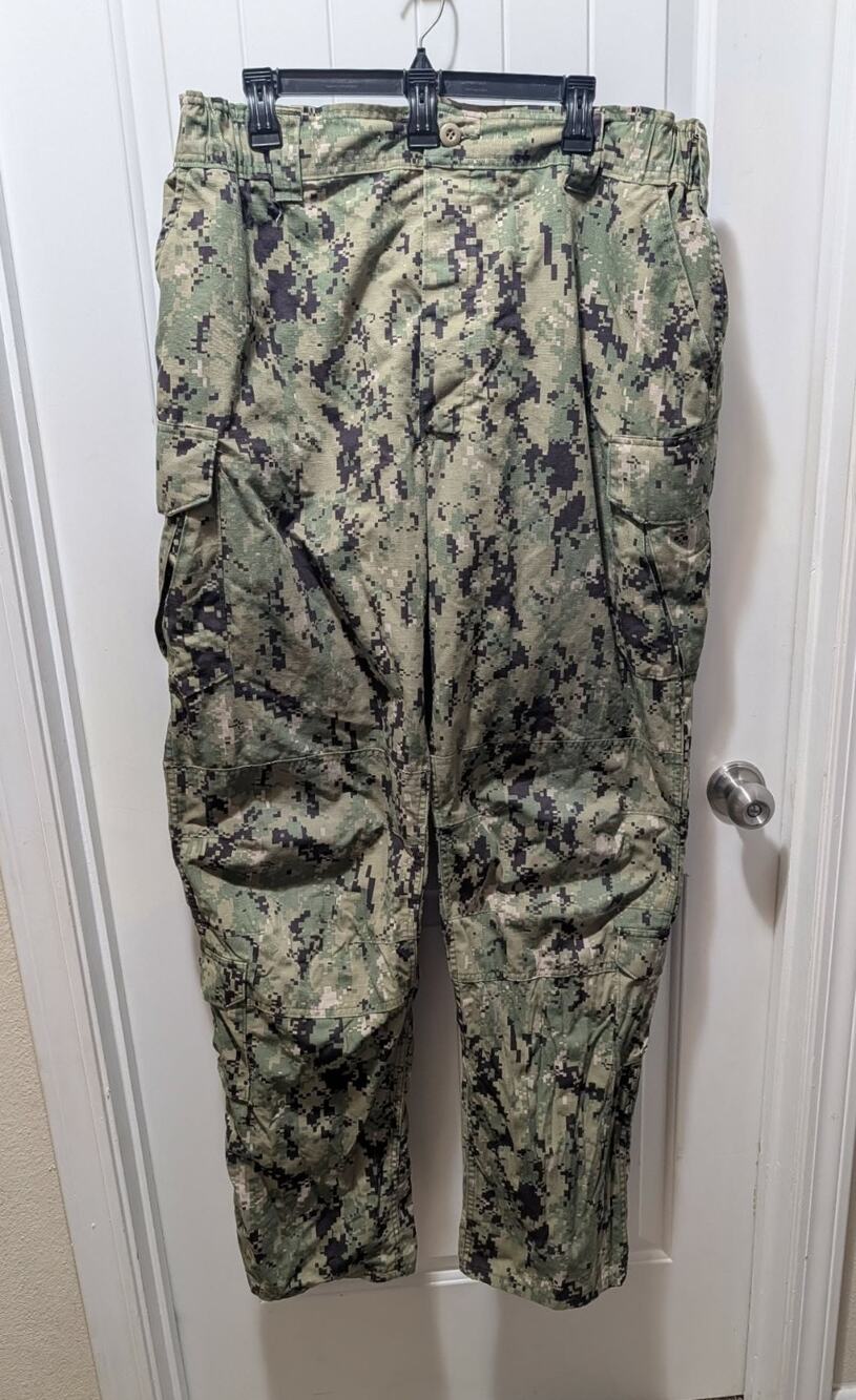 US Navy USN Digital Camo Military Working Uniform Pants Trouser Size XL Long